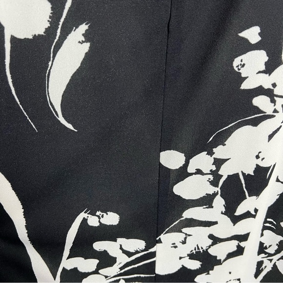 ABS Allen Schwartz - Vintage Black & White Floral Print Halter Dress - Sz. SP - Picture 7 of 7